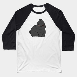 Netherland Dwarf Black Solid | Bunniesmee Baseball T-Shirt